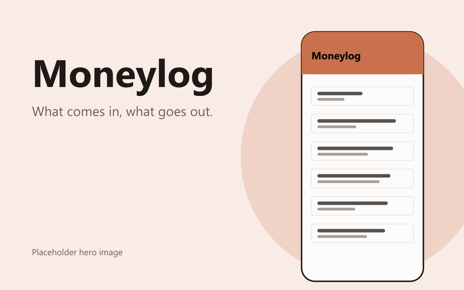 Moneylog on a phone