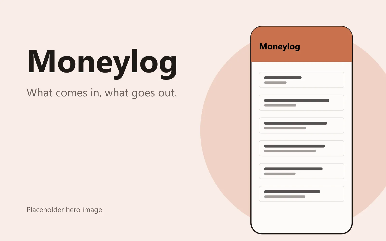 Moneylog on a phone