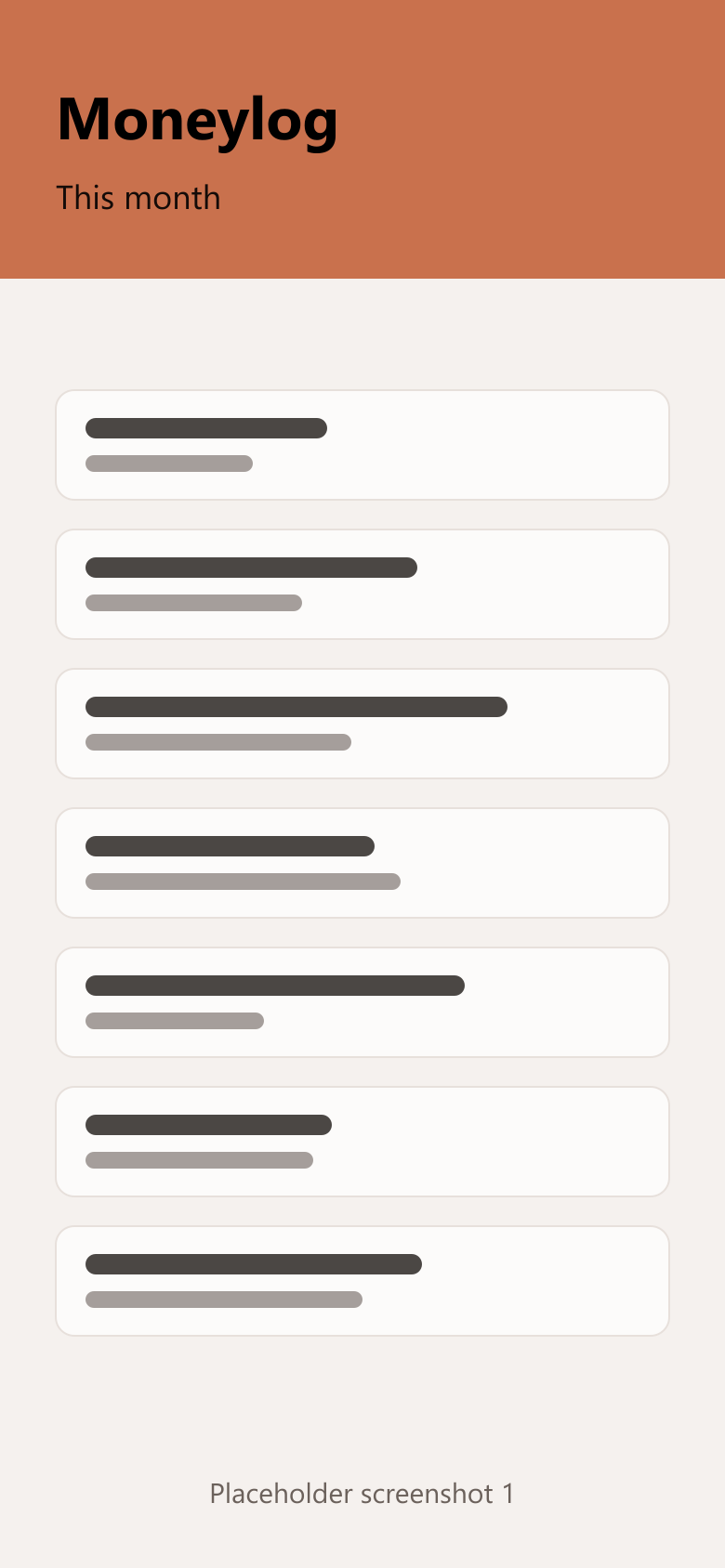 Moneylog screenshot 1 of 3